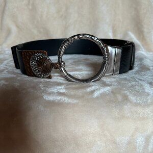 Elegant Black and Silver Women's Belt